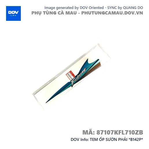 TEM ỐP SƯỜN PHẢI *B142P*  — 87107KFL710ZB