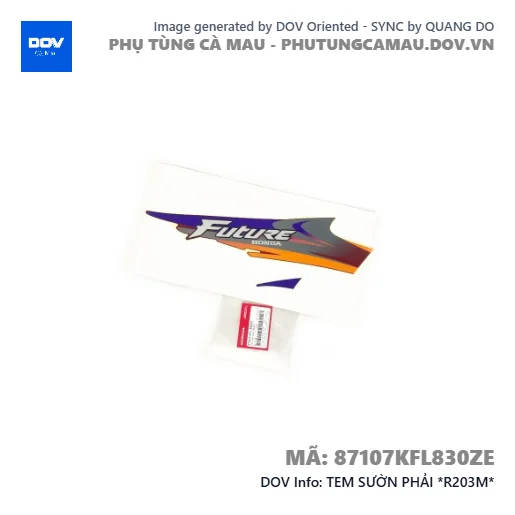 TEM SƯỜN PHẢI *R203M*  — 87107KFL830ZE