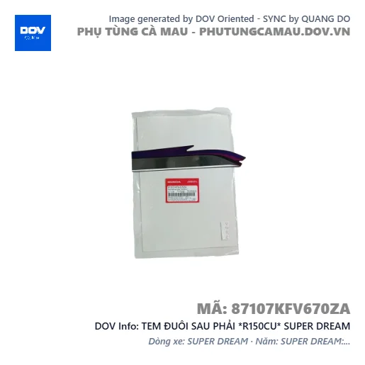 TEM ĐUÔI SAU PHẢI *R150CU* SUPER DREAM — 87107KFV670ZA