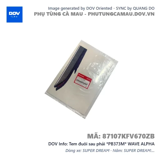 Tem đuôi sau phải *PB373M* WAVE ALPHA — 87107KFV670ZB