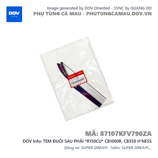 TEM ĐUÔI SAU PHẢI *R150CU* CB1000R, CB350 H'NESS — 87107KFV790ZA