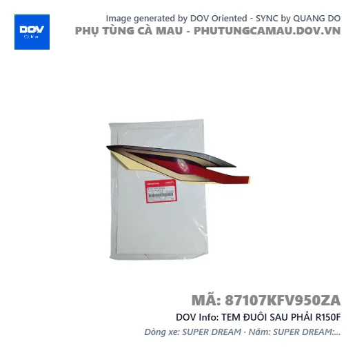TEM ĐUÔI SAU PHẢI R150F  — 87107KFV950ZA