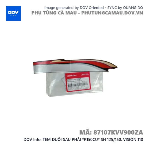 TEM ĐUÔI SAU PHẢI *R150CU* SH 125/150, VISION 110 — 87107KVV900ZA