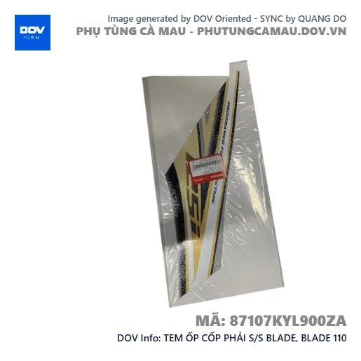 TEM ỐP CỐP PHẢI S/S BLADE, BLADE 110 — 87107KYL900ZA