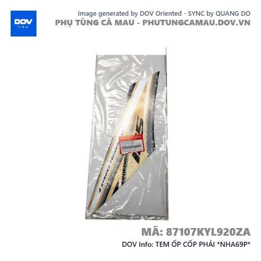 TEM ỐP CỐP PHẢI *NHA69P*  — 87107KYL920ZA