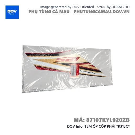 TEM ỐP CỐP PHẢI *R313C*  — 87107KYL920ZB