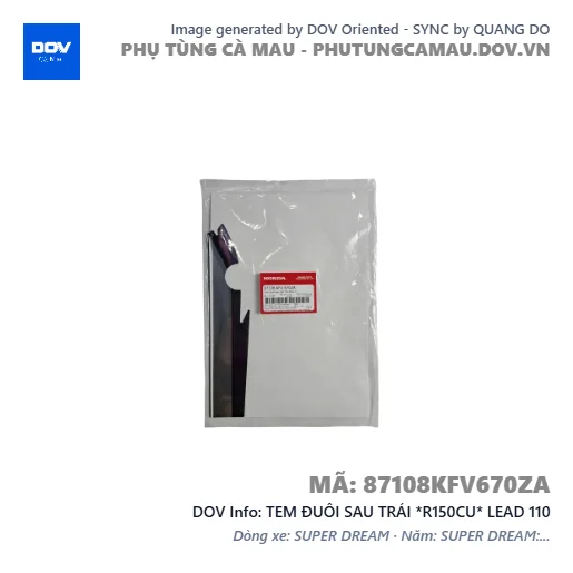 TEM ĐUÔI SAU TRÁI *R150CU* LEAD 110 — 87108KFV670ZA