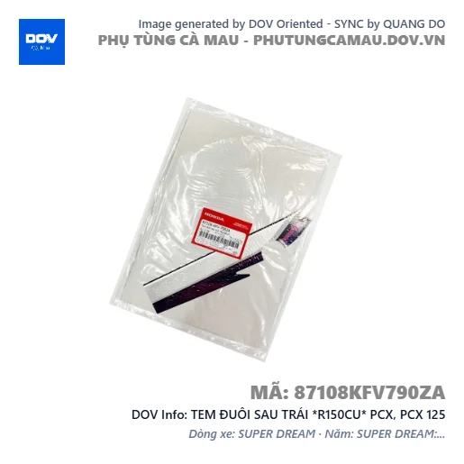 TEM ĐUÔI SAU TRÁI *R150CU* PCX, PCX 125 — 87108KFV790ZA