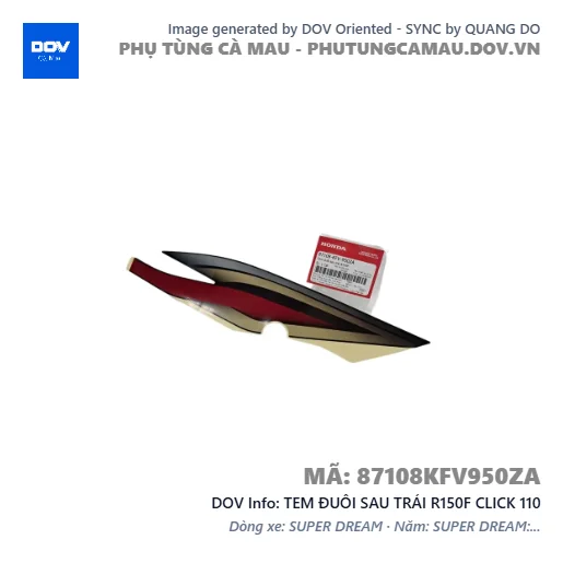 TEM ĐUÔI SAU TRÁI R150F CLICK 110 — 87108KFV950ZA
