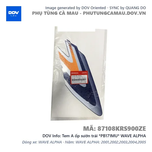 Tem A ốp sườn trái *PB171MU* WAVE ALPHA — 87108KRS900ZE