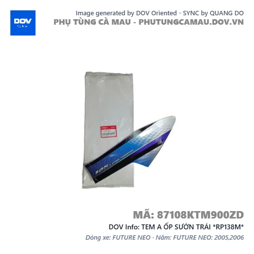 TEM A ỐP SƯỜN TRÁI *RP138M*  — 87108KTM900ZD