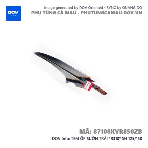 TEM ỐP SƯỜN TRÁI *R310* SH 125/150 — 87108KVR850ZB
