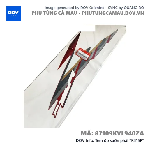 Tem ốp sườn phải *R315P*  — 87109KVL940ZA