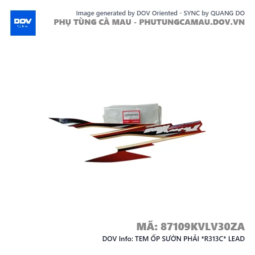 TEM ỐP SƯỜN PHẢI *R313C* LEAD — 87109KVLV30ZA