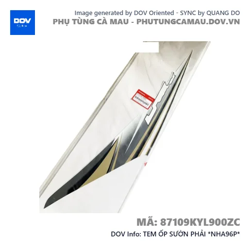 TEM ỐP SƯỜN PHẢI *NHA96P*  — 87109KYL900ZC