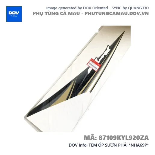 TEM ỐP SƯỜN PHẢI *NHA69P* — 87109KYL920ZA