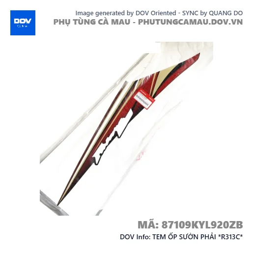 TEM ỐP SƯỜN PHẢI *R313C*  — 87109KYL920ZB