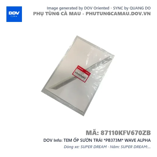 TEM ỐP SƯỜN TRÁI *PB373M* WAVE ALPHA — 87110KFV670ZB