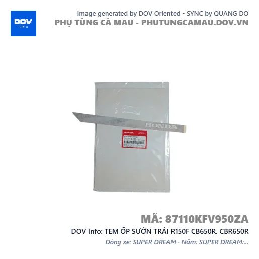 TEM ỐP SƯỜN TRÁI R150F CB650R, CBR650R — 87110KFV950ZA