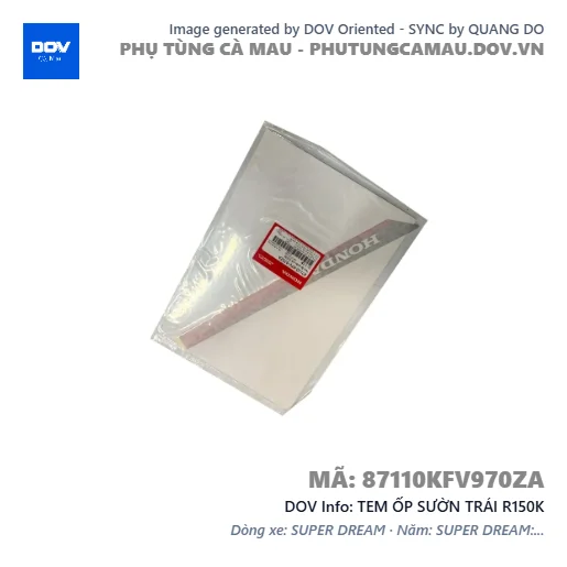 TEM ỐP SƯỜN TRÁI R150K  — 87110KFV970ZA