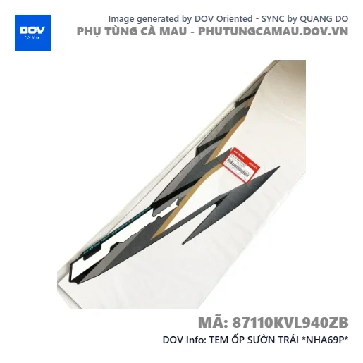 TEM ỐP SƯỜN TRÁI *NHA69P*  — 87110KVL940ZB