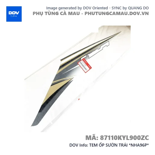 TEM ỐP SƯỜN TRÁI *NHA96P*  — 87110KYL900ZC
