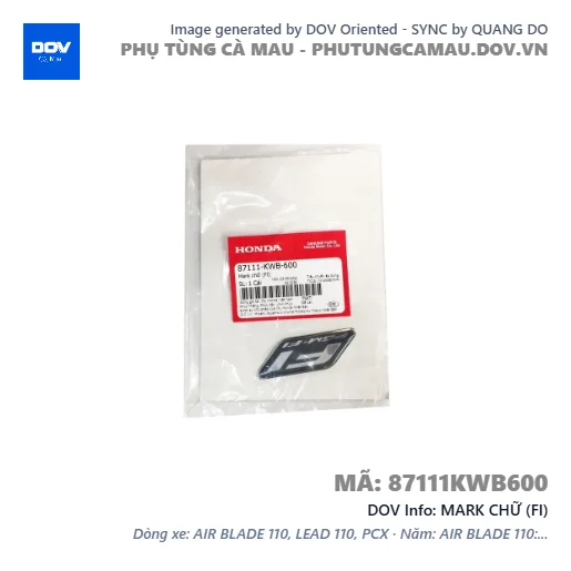 MARK CHỮ (FI)  — 87111KWB600