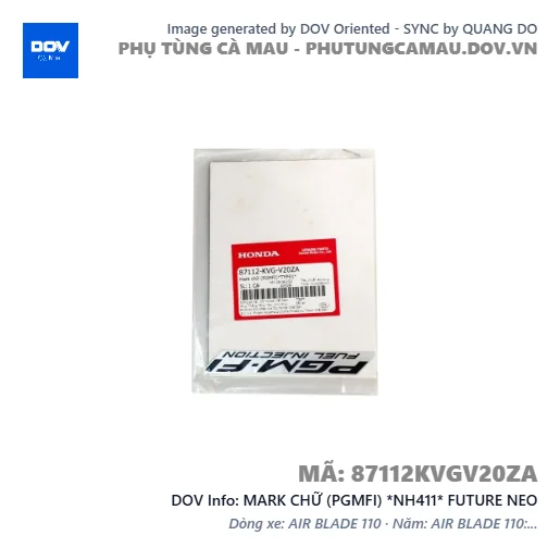 MARK CHỮ (PGMFI) *NH411* FUTURE NEO — 87112KVGV20ZA