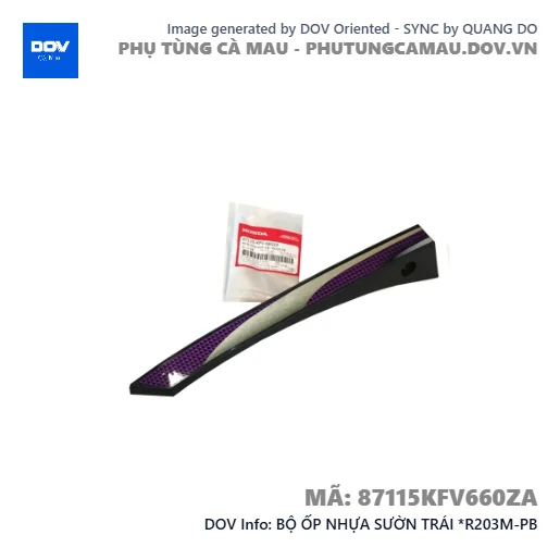 BỘ ỐP NHỰA SƯỜN TRÁI *R203M-PB  — 87115KFV660ZA