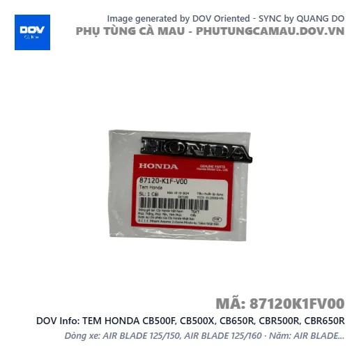 TEM HONDA CB500F, CB500X, CB650R, CBR500R, CBR650R — 87120K1FV00