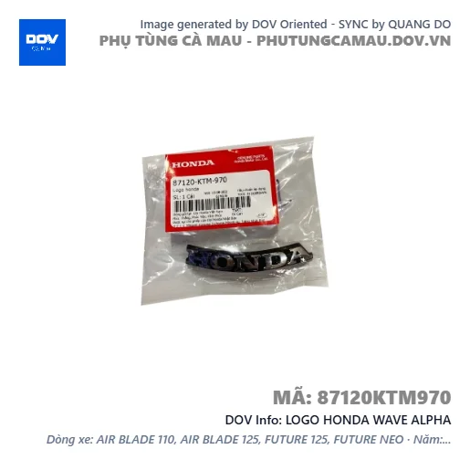 LOGO HONDA WAVE ALPHA — 87120KTM970