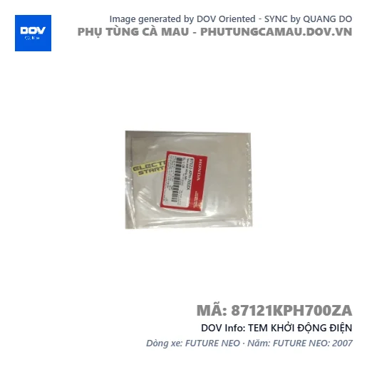 TEM KHỞI ĐỘNG ĐIỆN — 87121KPH700ZA