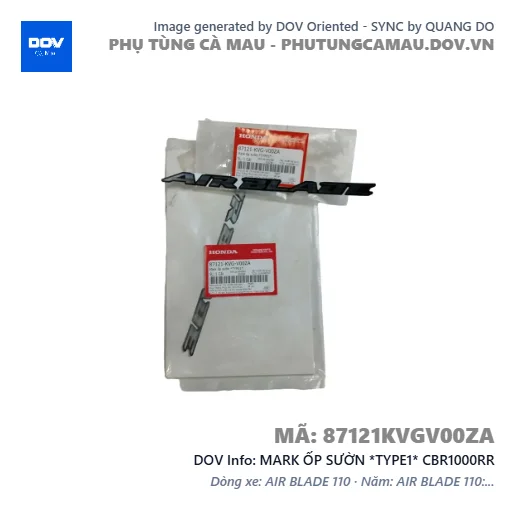 MARK ỐP SƯỜN *TYPE1* CBR1000RR — 87121KVGV00ZA