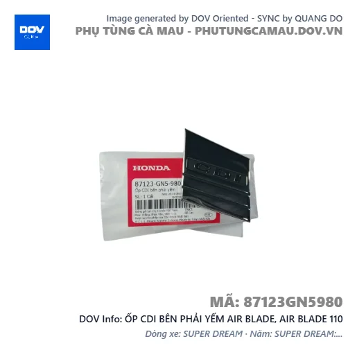 ỐP CDI BÊN PHẢI YẾM AIR BLADE, AIR BLADE 110 — 87123GN5980