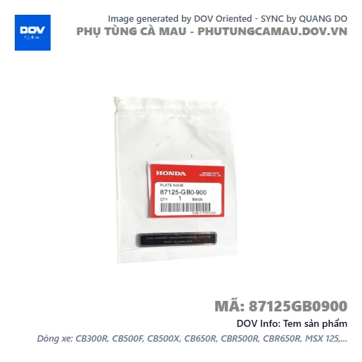 Tem sản phẩm — 87125GB0900