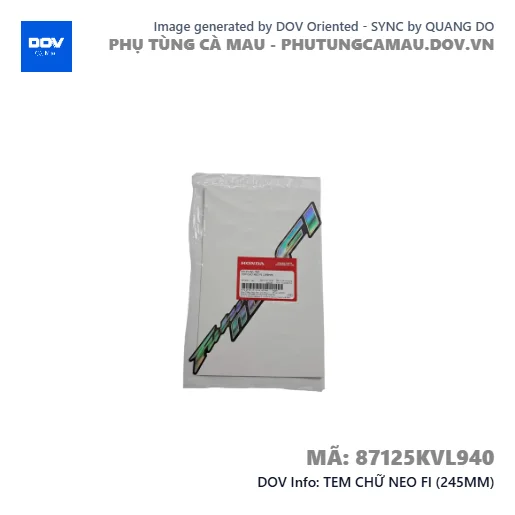 TEM CHỮ NEO FI (245MM)  — 87125KVL940
