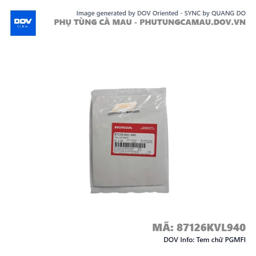 Tem chữ PGMFI — 87126KVL940