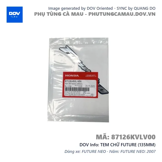 TEM CHỮ FUTURE (135MM)  — 87126KVLV00