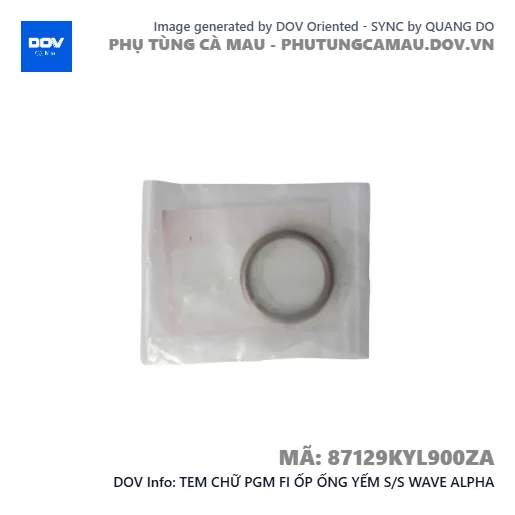 TEM CHỮ PGM FI ỐP ỐNG YẾM S/S WAVE ALPHA — 87129KYL900ZA