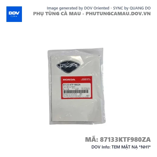 TEM MẶT NẠ *NH1*  — 87133KTF980ZA