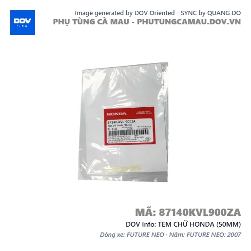 TEM CHỮ HONDA (50MM)  — 87140KVL900ZA