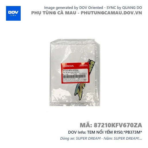 TEM NỔI YẾM R150,*PB373M*  — 87210KFV670ZA