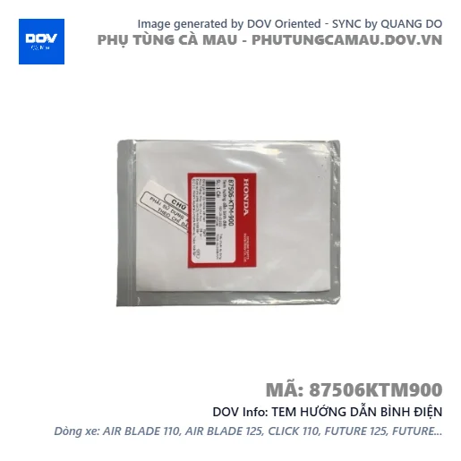 TEM HƯỚNG DẪN BÌNH ĐIỆN  — 87506KTM900