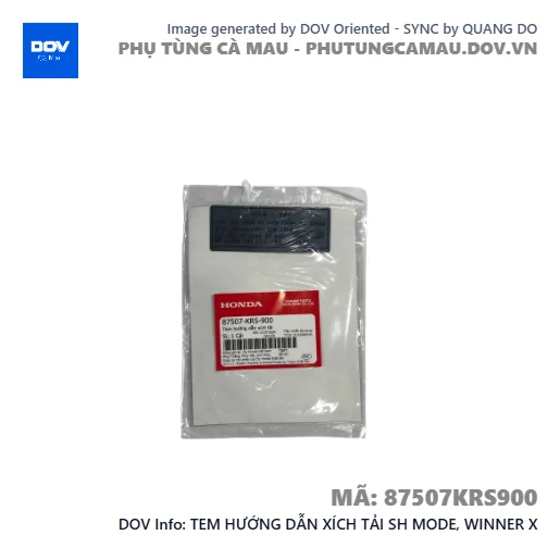 TEM HƯỚNG DẪN XÍCH TẢI SH MODE, WINNER X — 87507KRS900