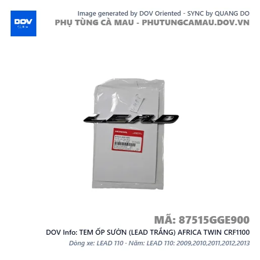 TEM ỐP SƯỜN (LEAD TRẮNG) AFRICA TWIN CRF1100 — 87515GGE900