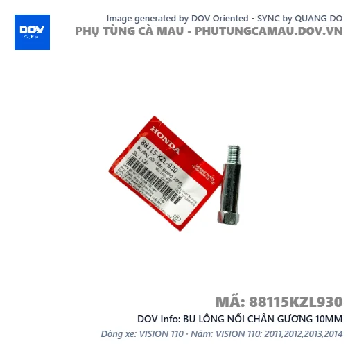 BU LÔNG NỐI CHÂN GƯƠNG 10MM  — 88115KZL930