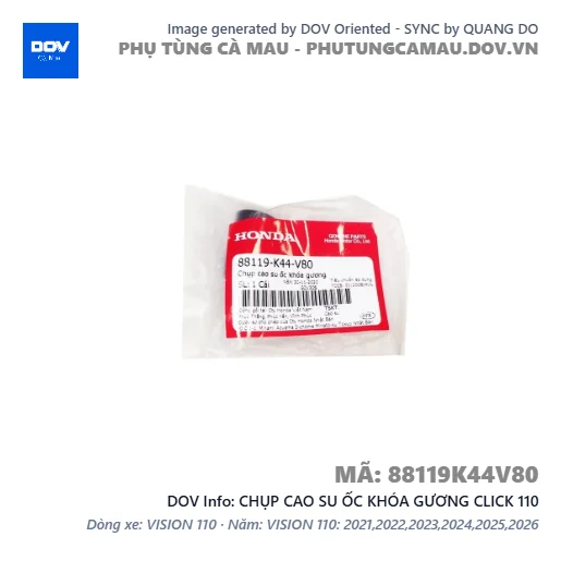 CHỤP CAO SU ỐC KHÓA GƯƠNG CLICK 110 — 88119K44V80