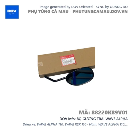 BỘ GƯƠNG TRÁI WAVE ALPHA — 88220K89V01