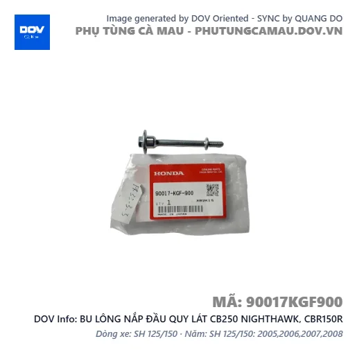 BU LÔNG NẮP ĐẦU QUY LÁT CB250 NIGHTHAWK, CBR150R — 90017KGF900