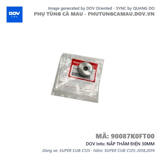 NẮP THĂM ĐIỆN 30MM — 90087K0FT00